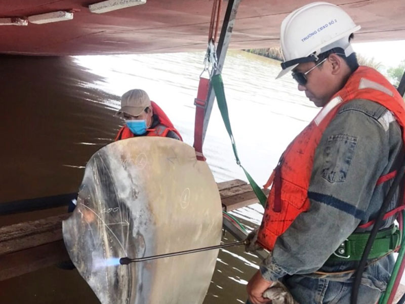 Repair a ship in Dung Quat Port - Vietnam