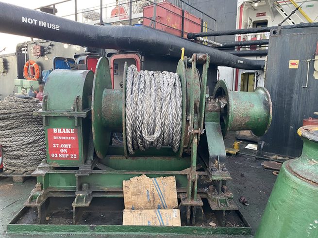 mooring winch overhaul service in Vietnam
