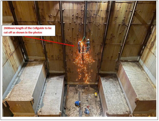 Container Cell Guide Photo Cell Guide Replacement at Cai Mep Port - Vietnamshiprepair.net