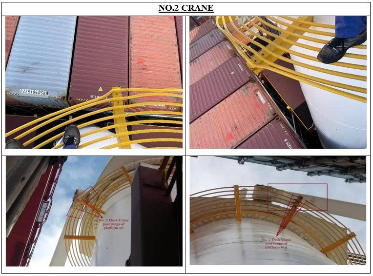 Deck Crane Platform Repair before work feeder container ship Cai Mep Port Vietnam Shiprepair